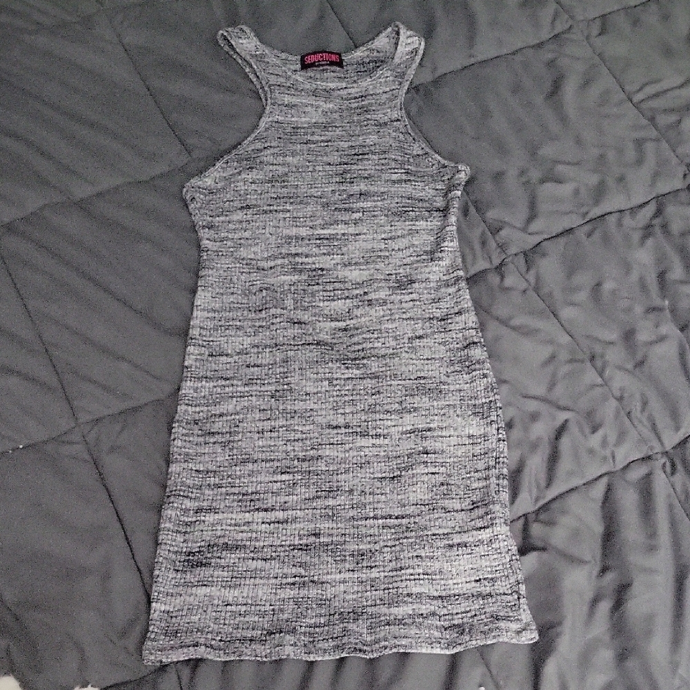 Chic Gray Sleeveless Dress